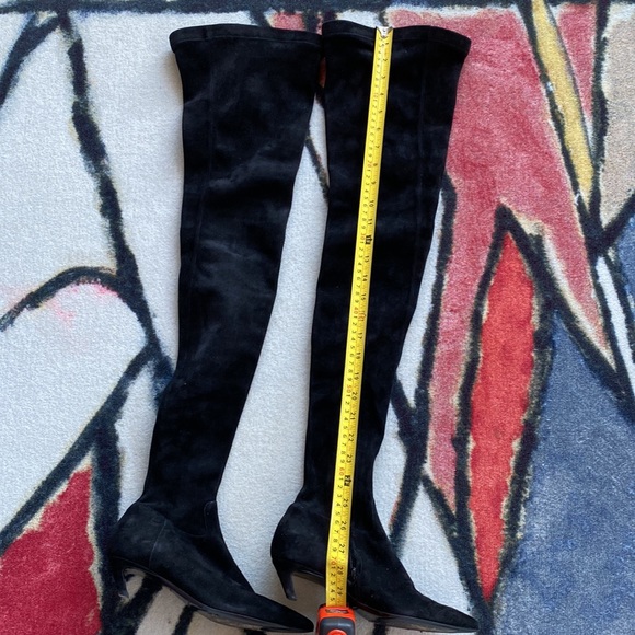 Balenciaga kitten heeled over-the-knee black suede knife boots size 36 - Picture 17 of 17